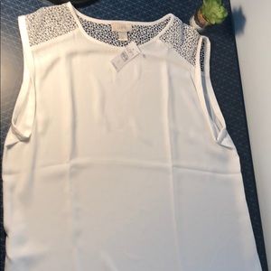 NWT LOFT SzL White Blouse